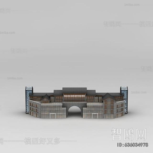 New Chinese Style Ancient Architectural Buildings