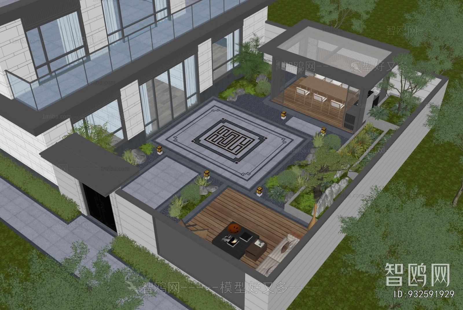 New Chinese Style Courtyard/landscape