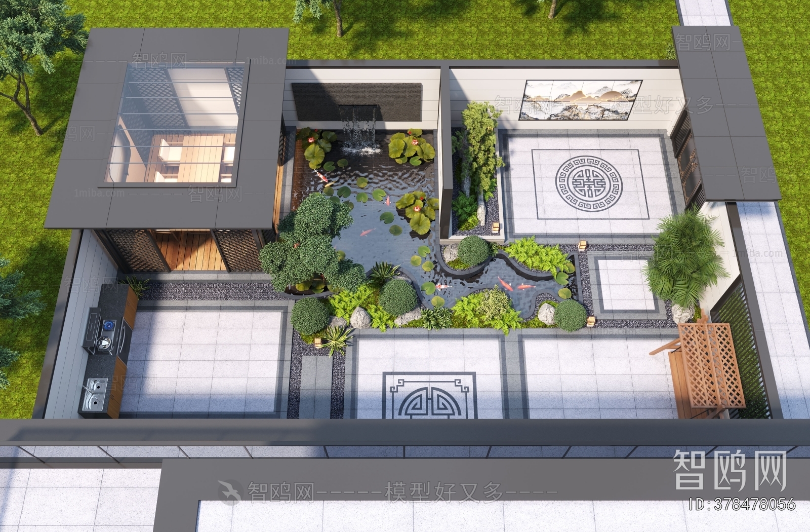 New Chinese Style Courtyard/landscape