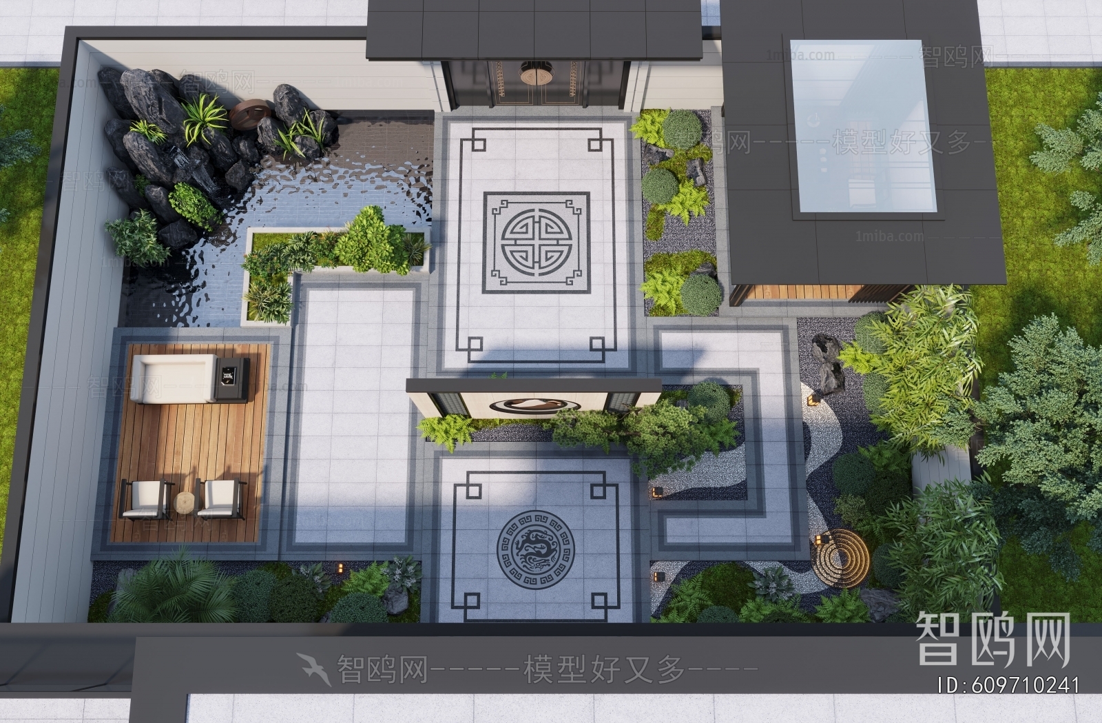 New Chinese Style Courtyard/landscape