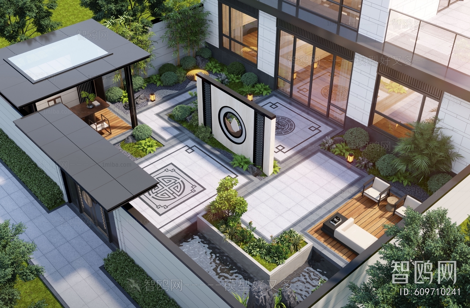 New Chinese Style Courtyard/landscape