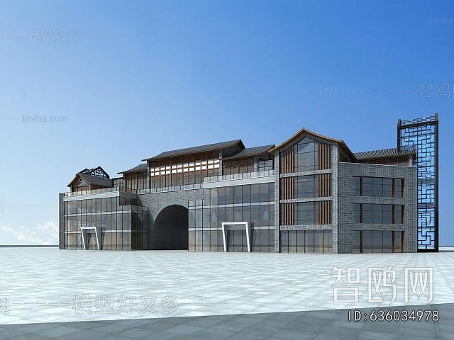 New Chinese Style Ancient Architectural Buildings