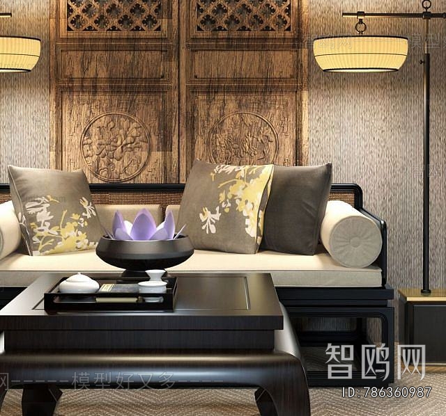 New Chinese Style Sofa Combination