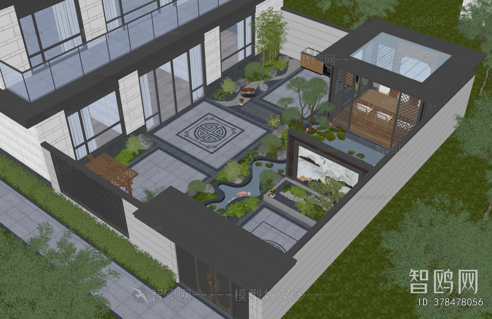 New Chinese Style Courtyard/landscape