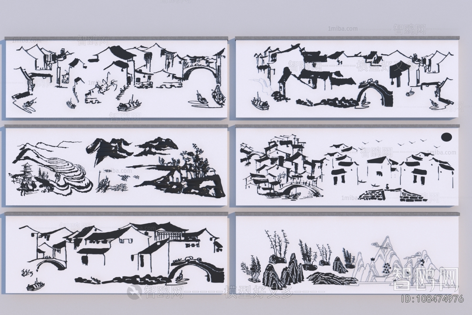 New Chinese Style Landscape Wall