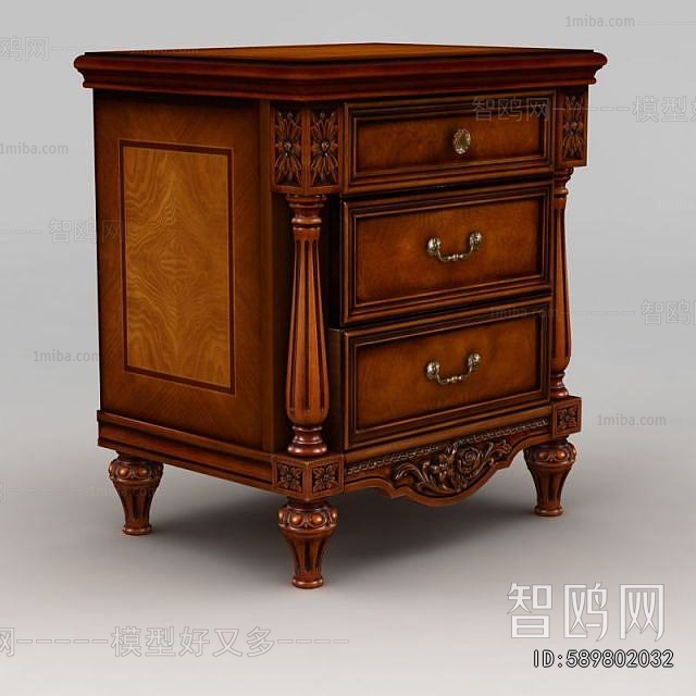 European Style Bedside Cupboard