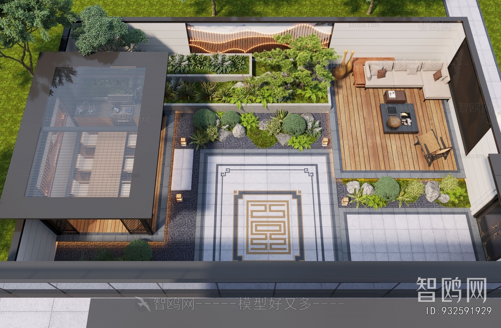 New Chinese Style Courtyard/landscape