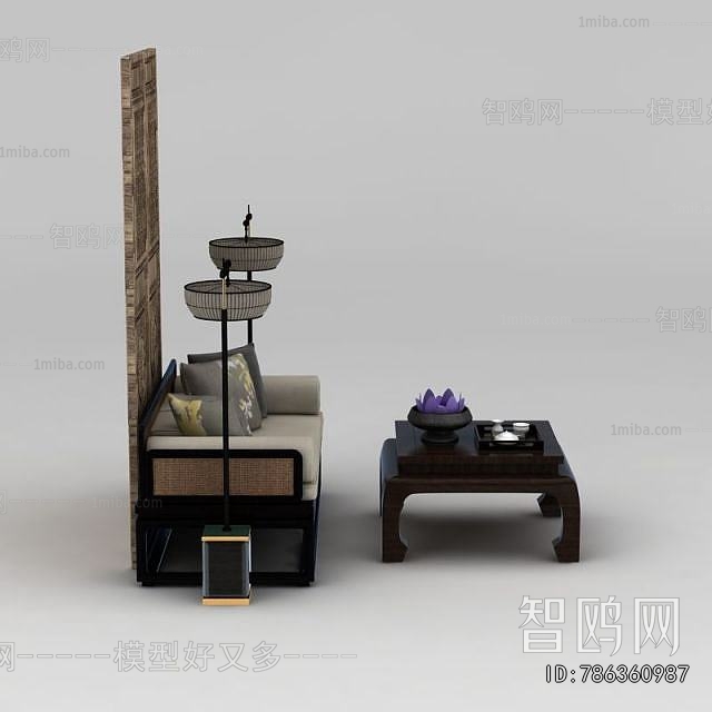 New Chinese Style Sofa Combination