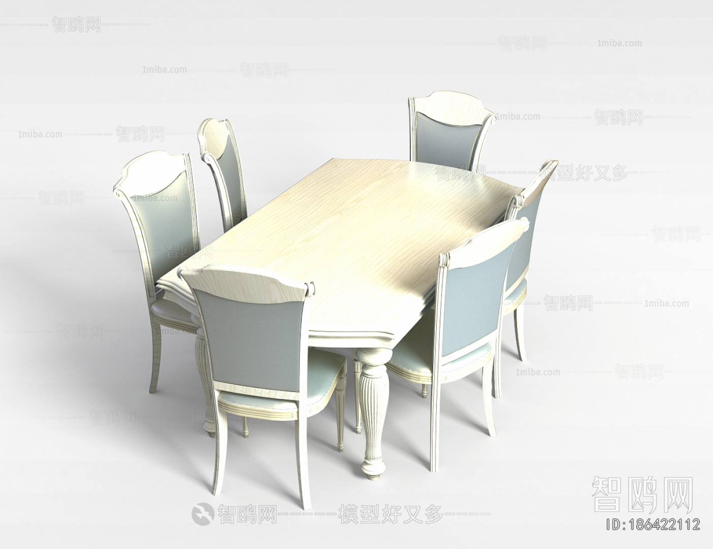 Simple European Style Dining Table And Chairs