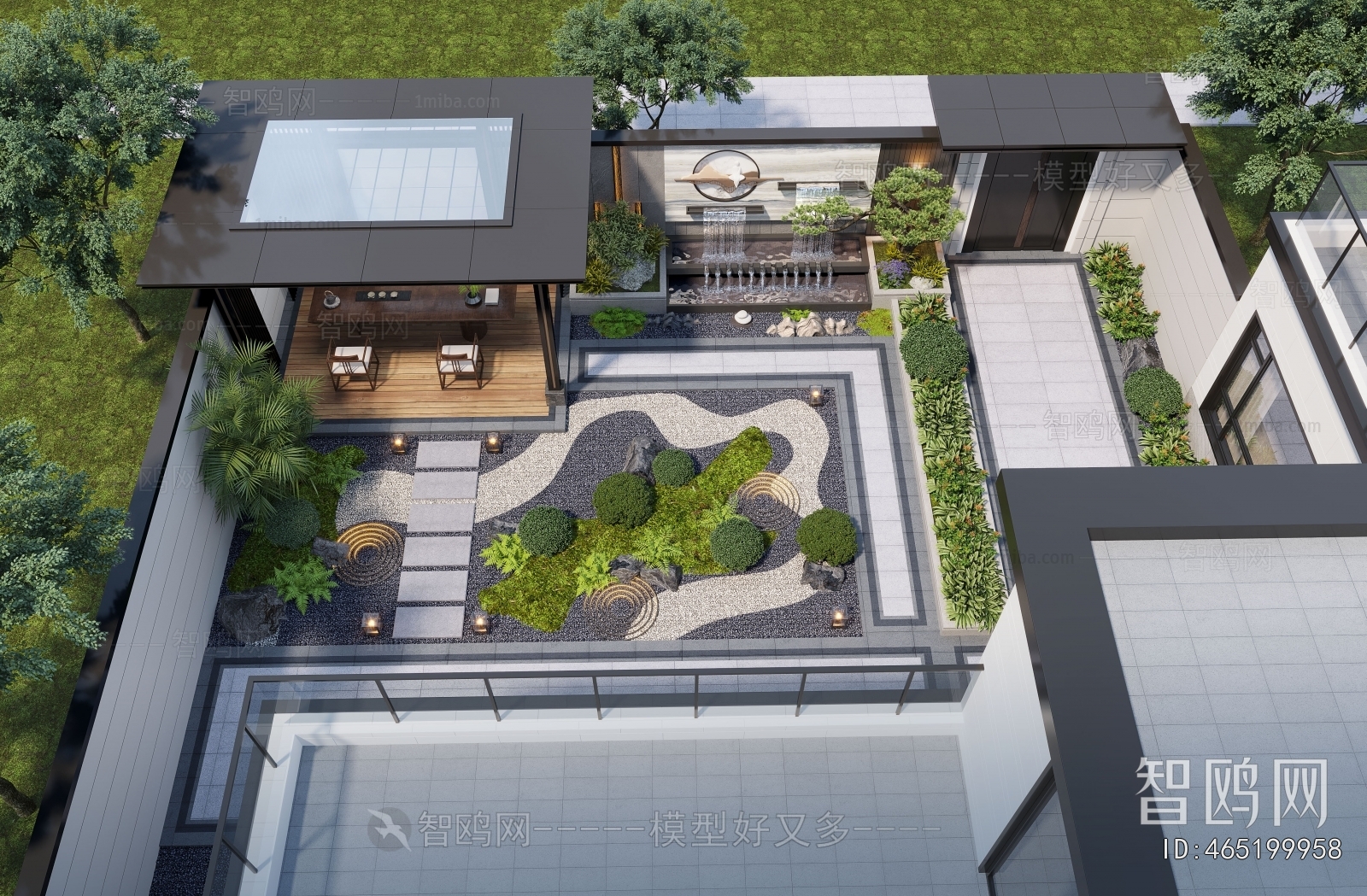New Chinese Style Courtyard/landscape