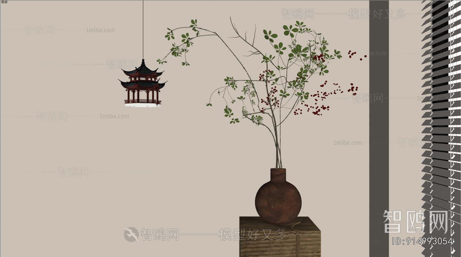 侘寂风花瓶花艺