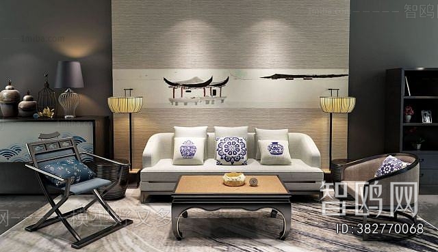 New Chinese Style Sofa Combination