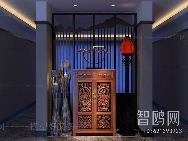 New Chinese Style Decorative Cabinet