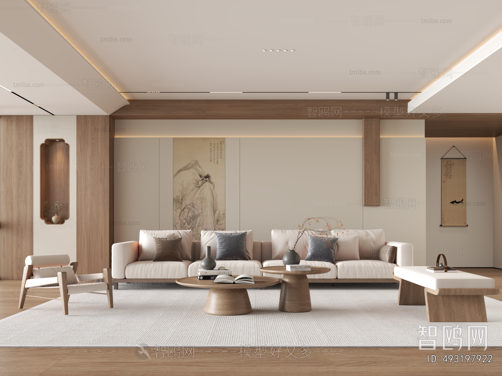 New Chinese Style A Living Room