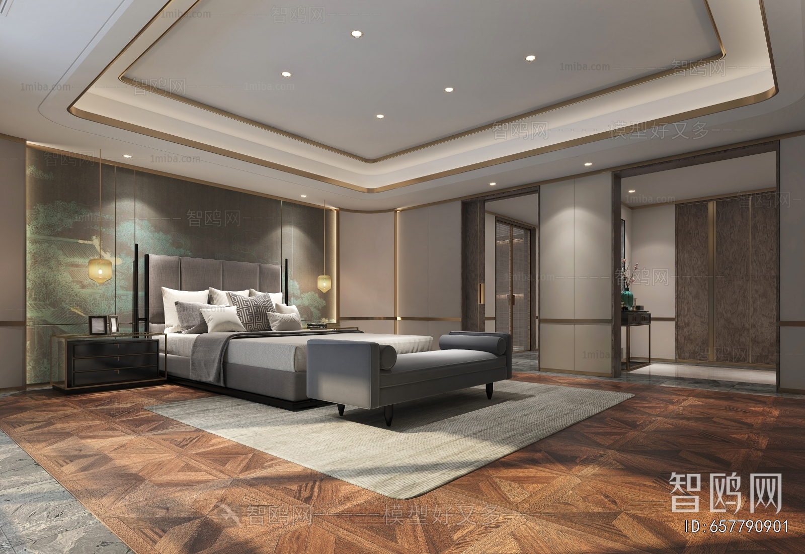 New Chinese Style Bedroom