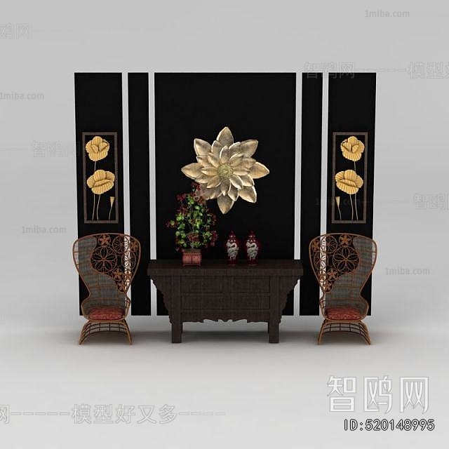 New Chinese Style Lounge Chair