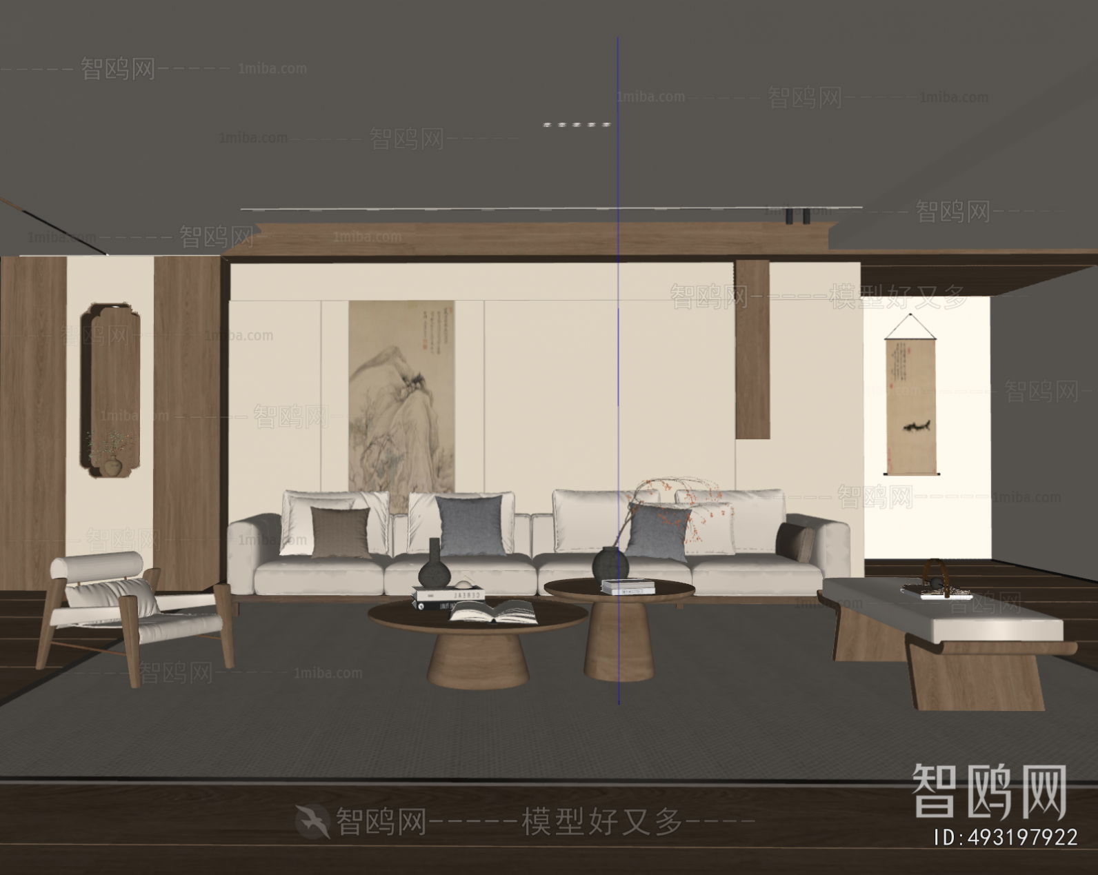 New Chinese Style A Living Room