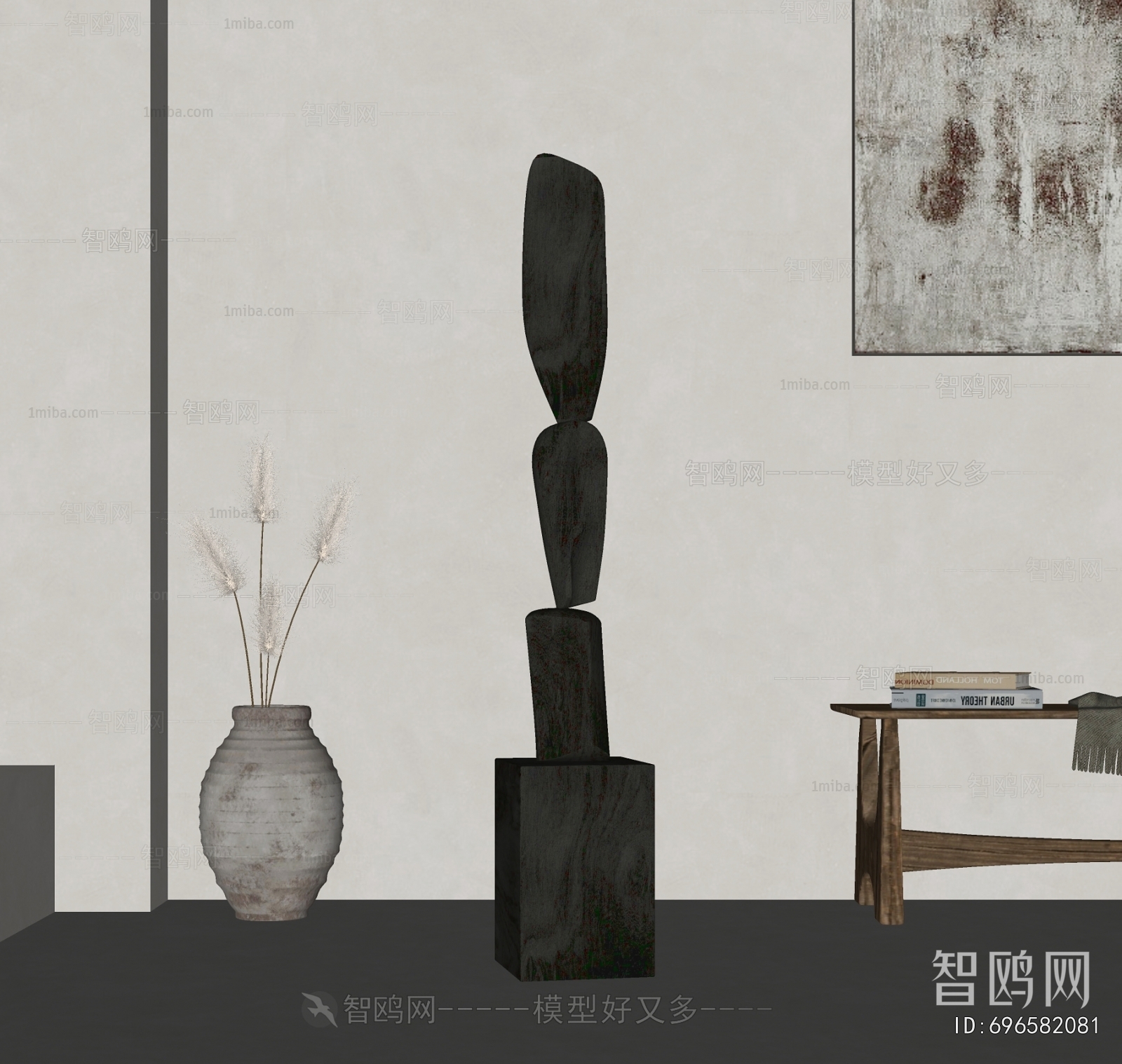 现代抽象木雕雕塑