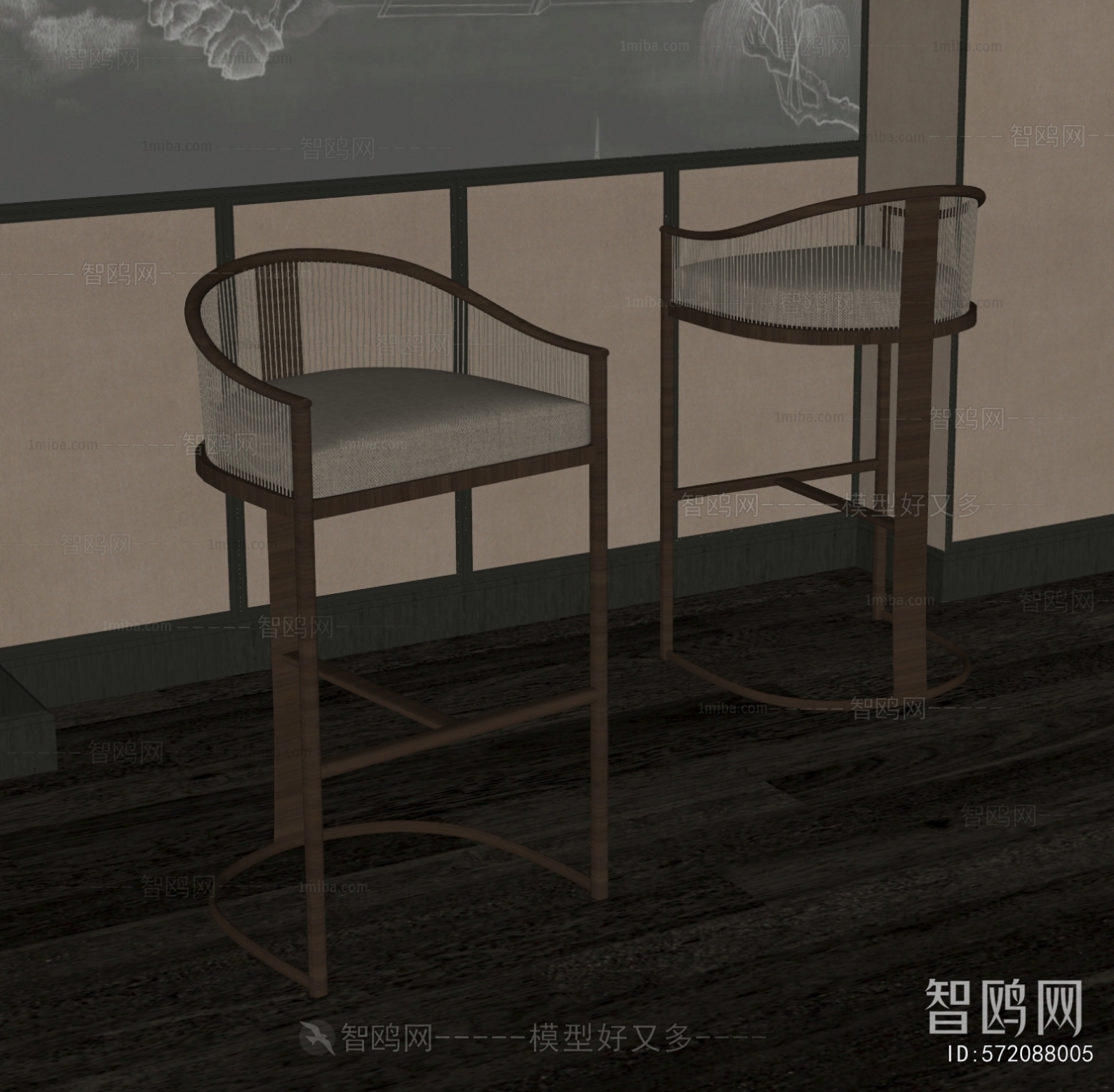 New Chinese Style Bar Chair