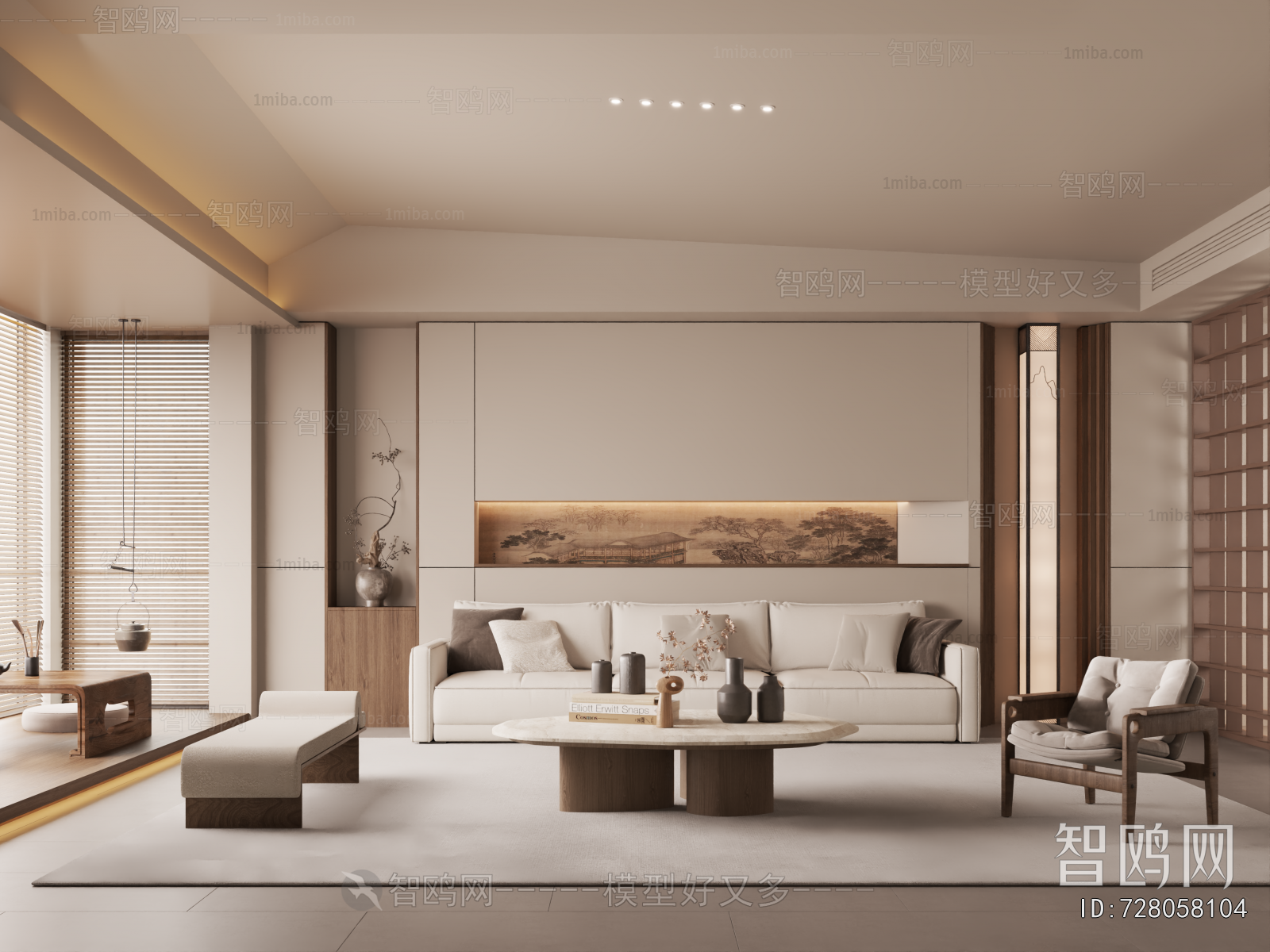 New Chinese Style A Living Room