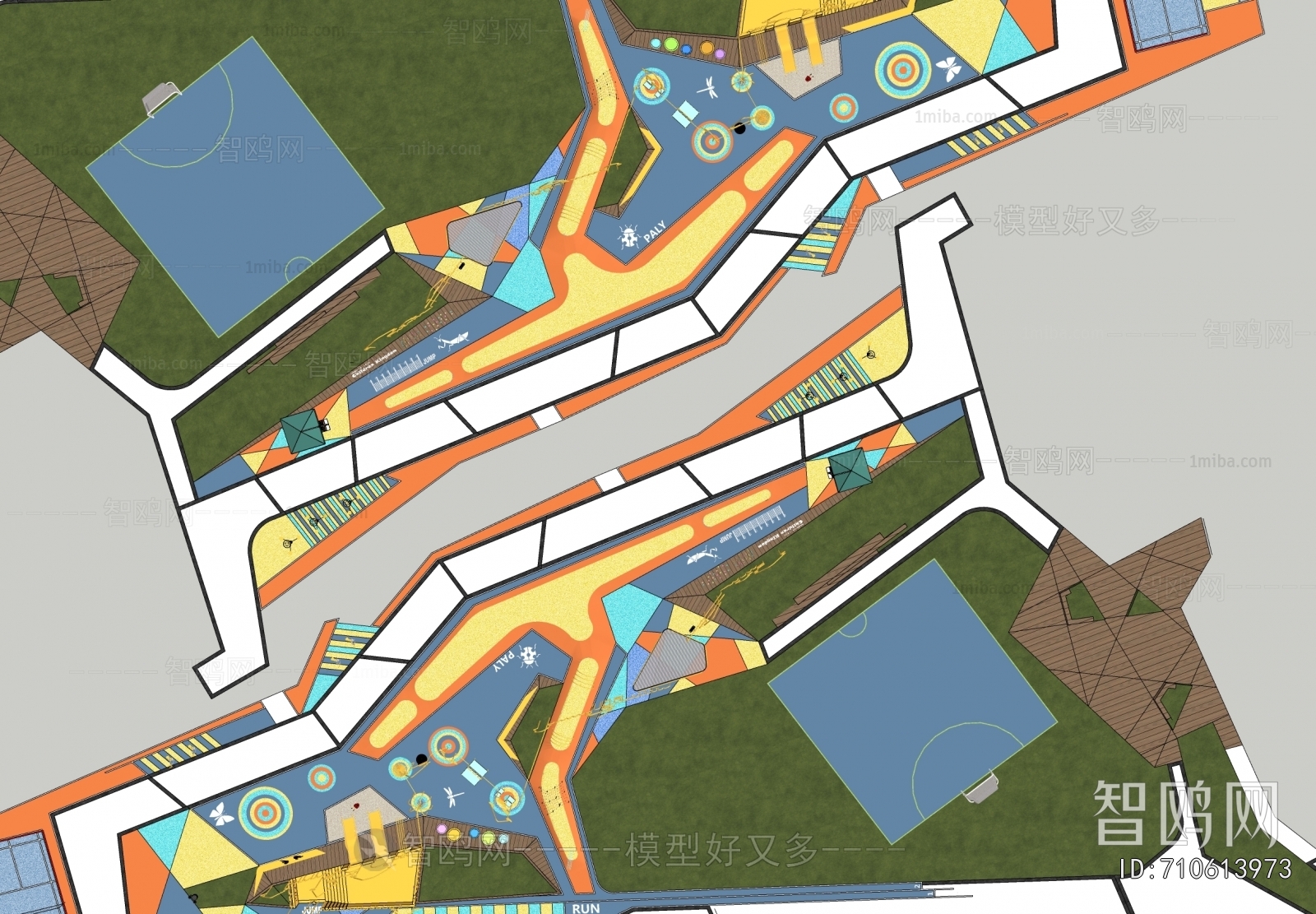 Modern Park Landscape