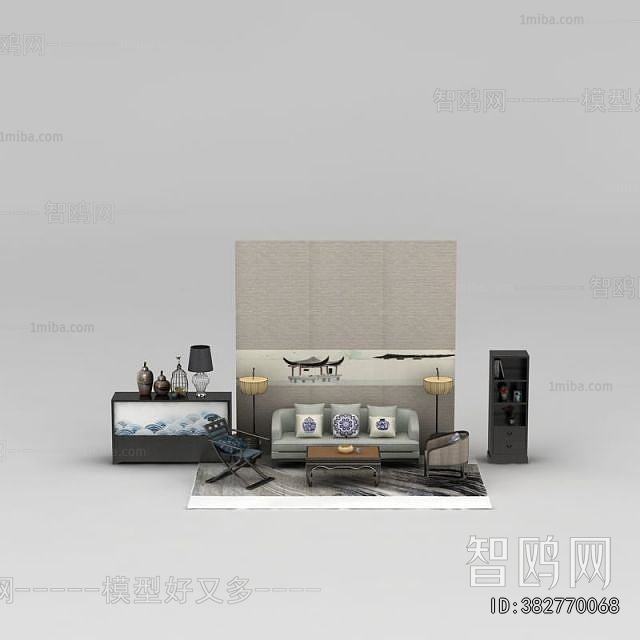 New Chinese Style Sofa Combination