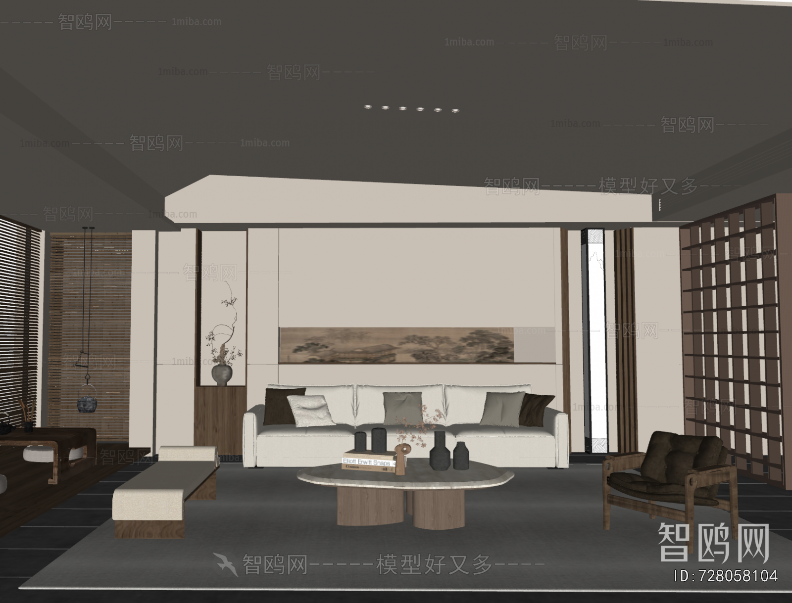 New Chinese Style A Living Room