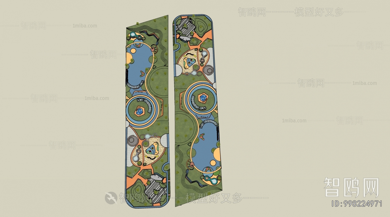 Modern Park Landscape