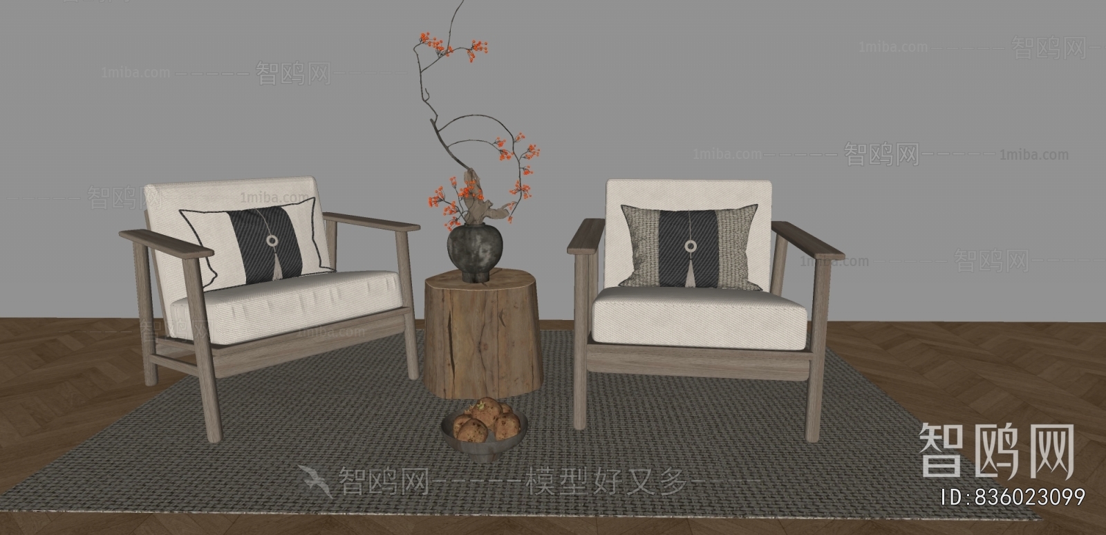 New Chinese Style Lounge Chair