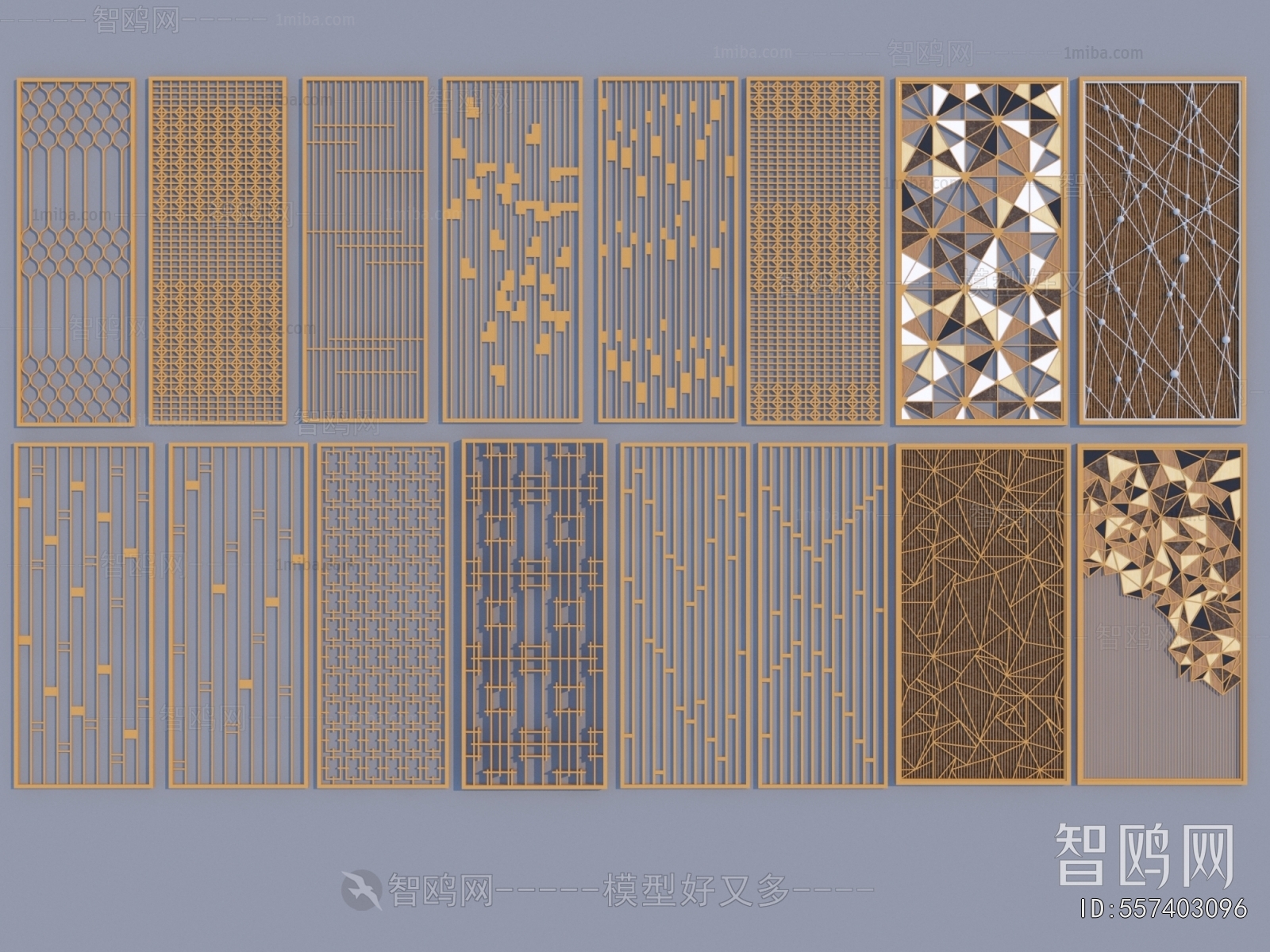 New Chinese Style Metal Screen Partition