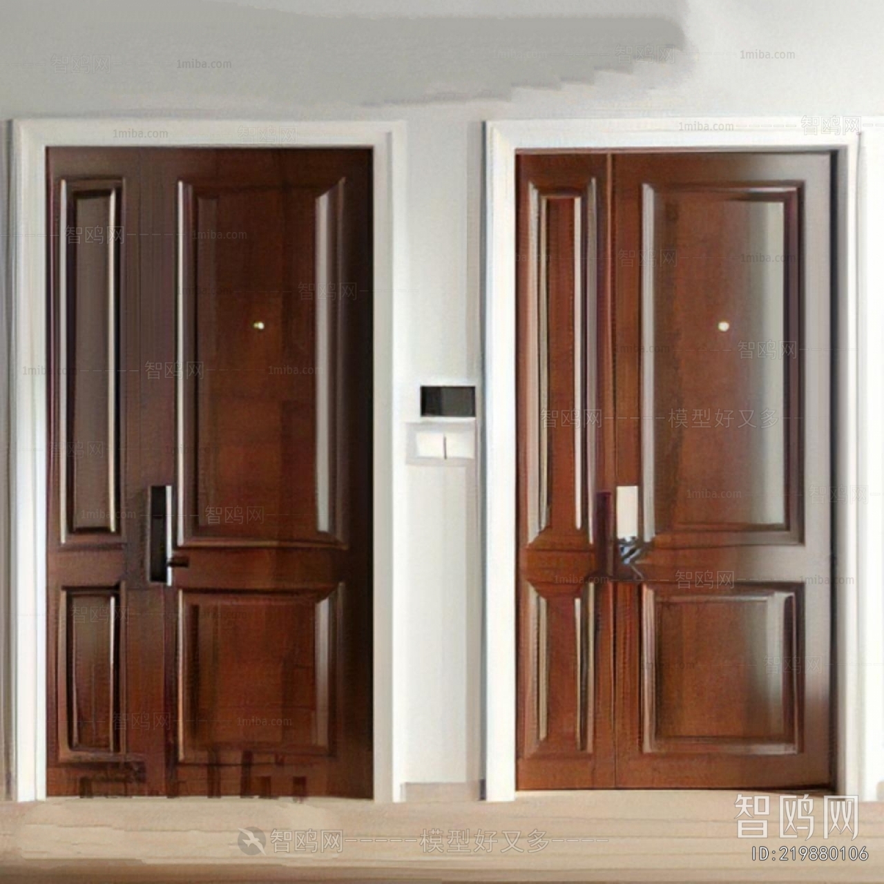 Modern Unequal Double Door