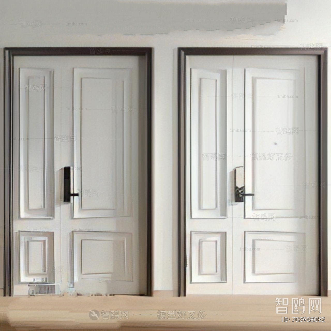 Modern Unequal Double Door