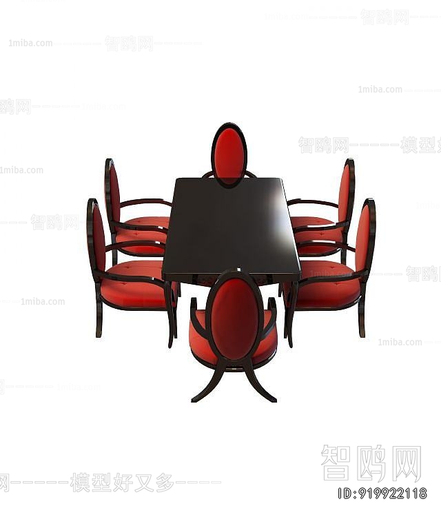 Simple European Style Dining Table And Chairs