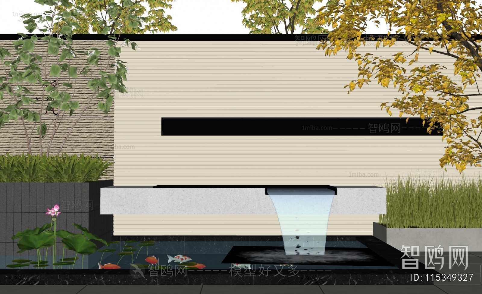 Modern Rockery Waterscape