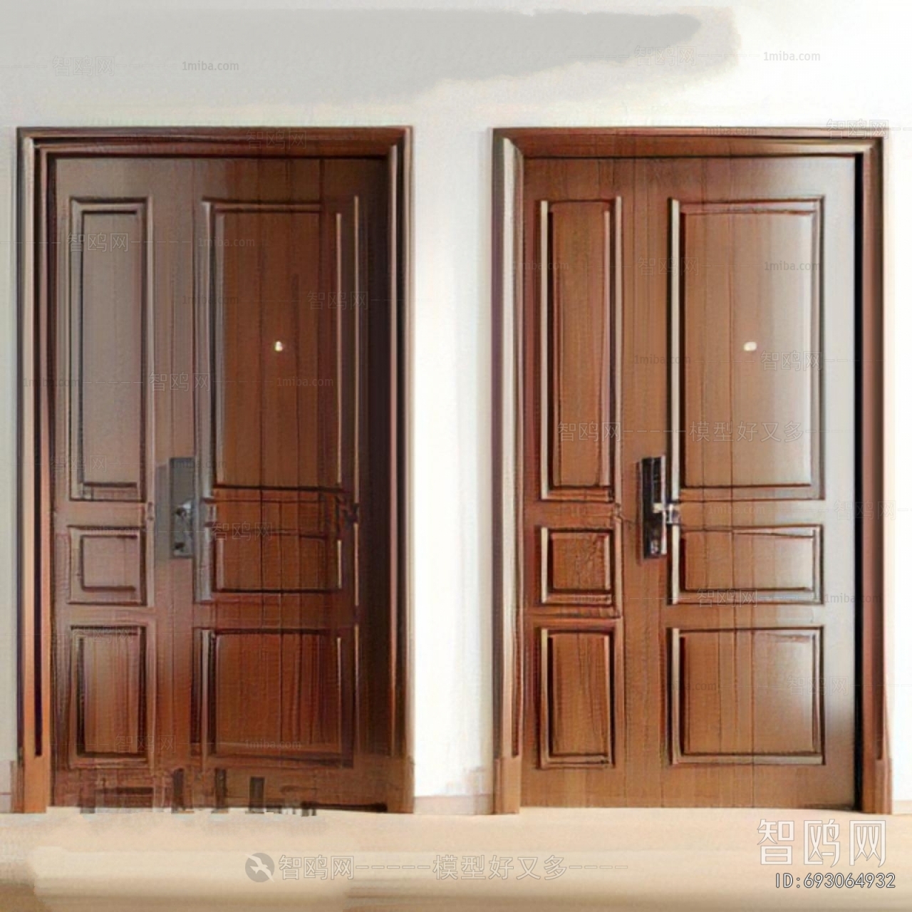 Modern Unequal Double Door