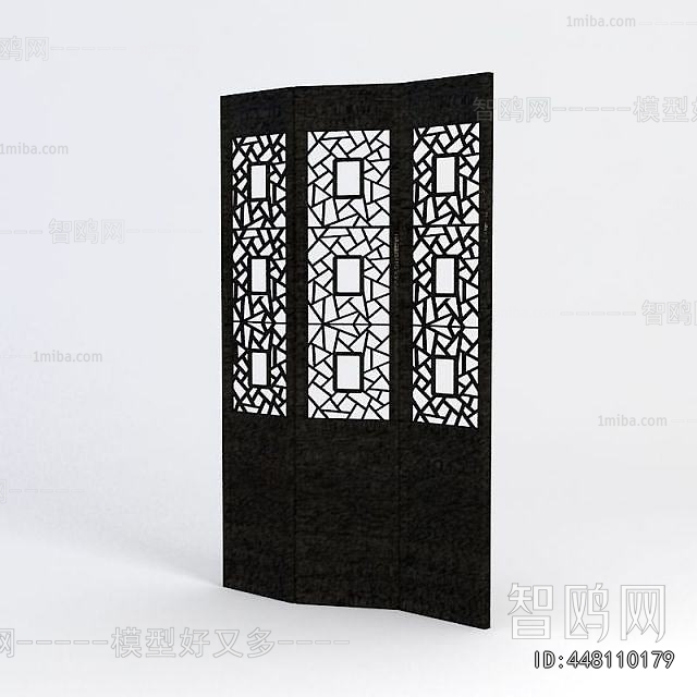 Chinese Style Wooden Screen Partition