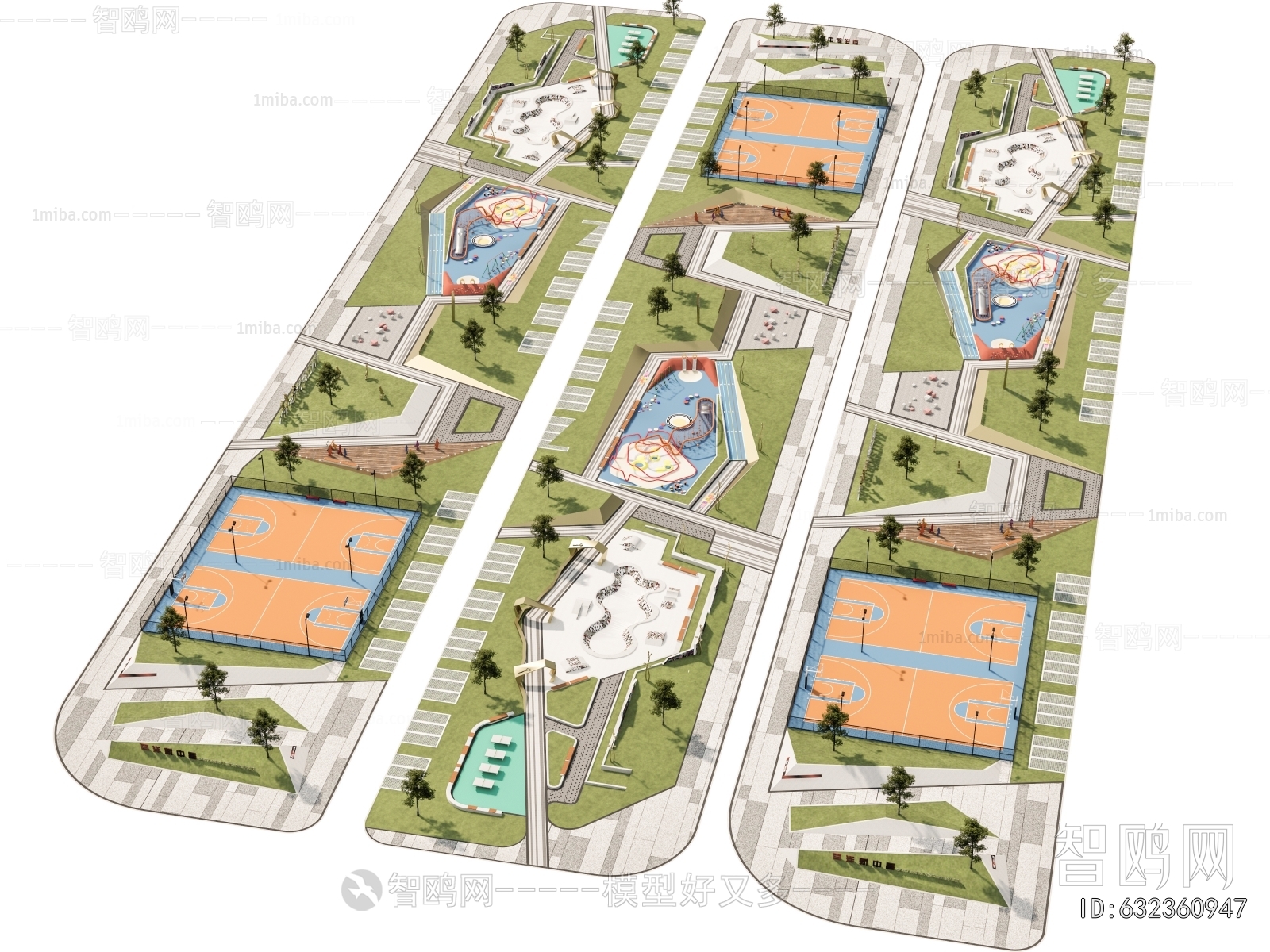 Modern Park Landscape