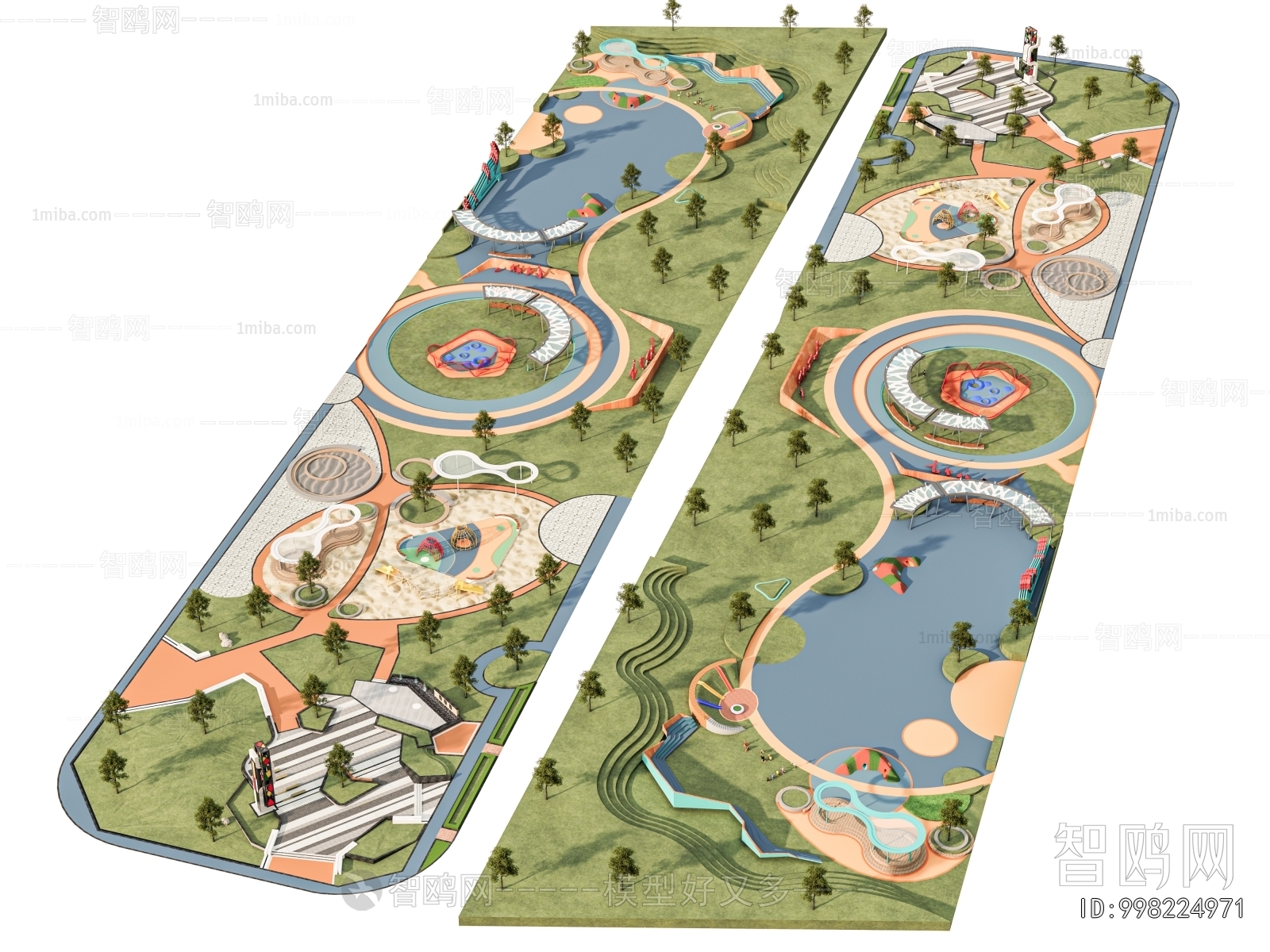 Modern Park Landscape