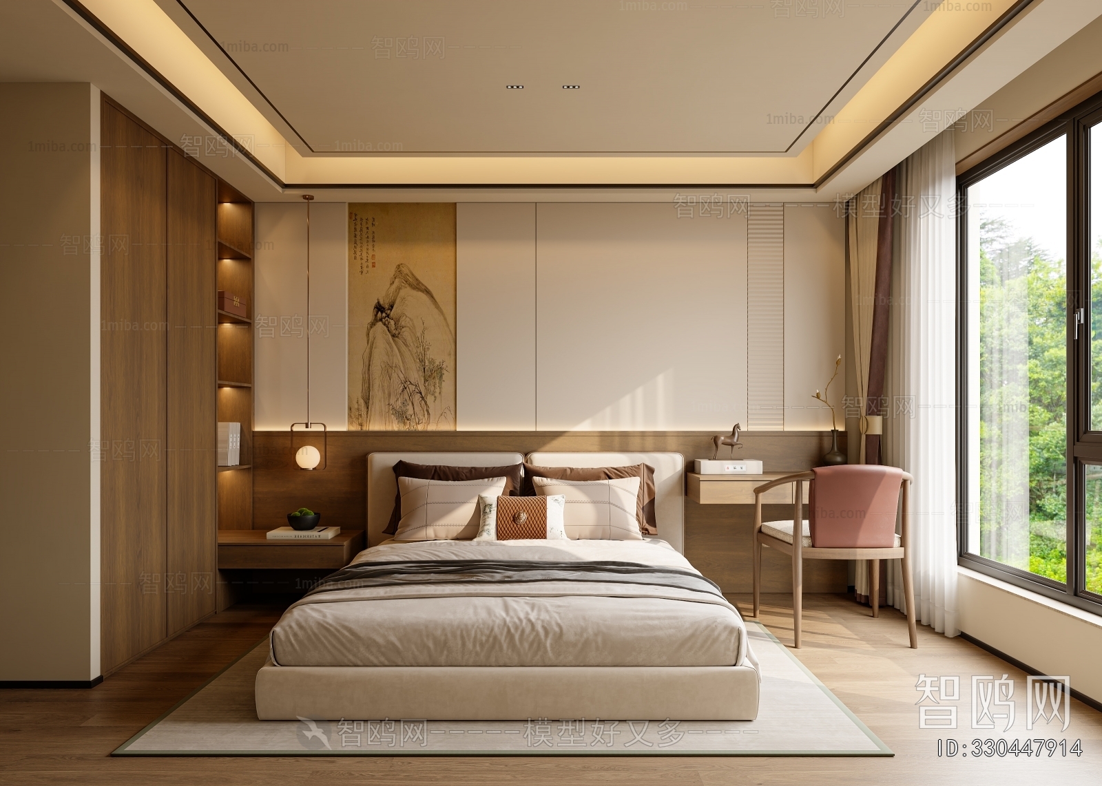New Chinese Style Bedroom