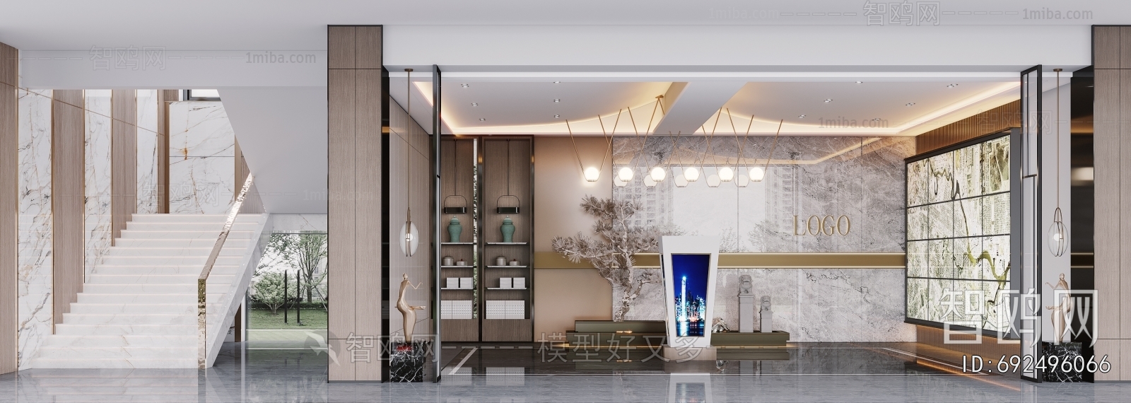 Modern Office Reception Desk