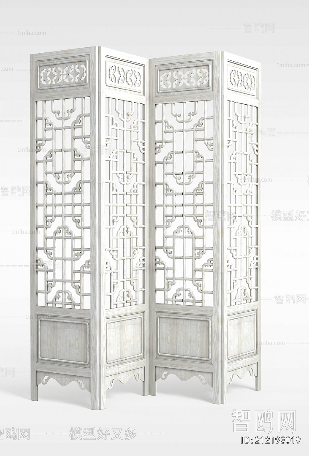 Chinese Style Wooden Screen Partition