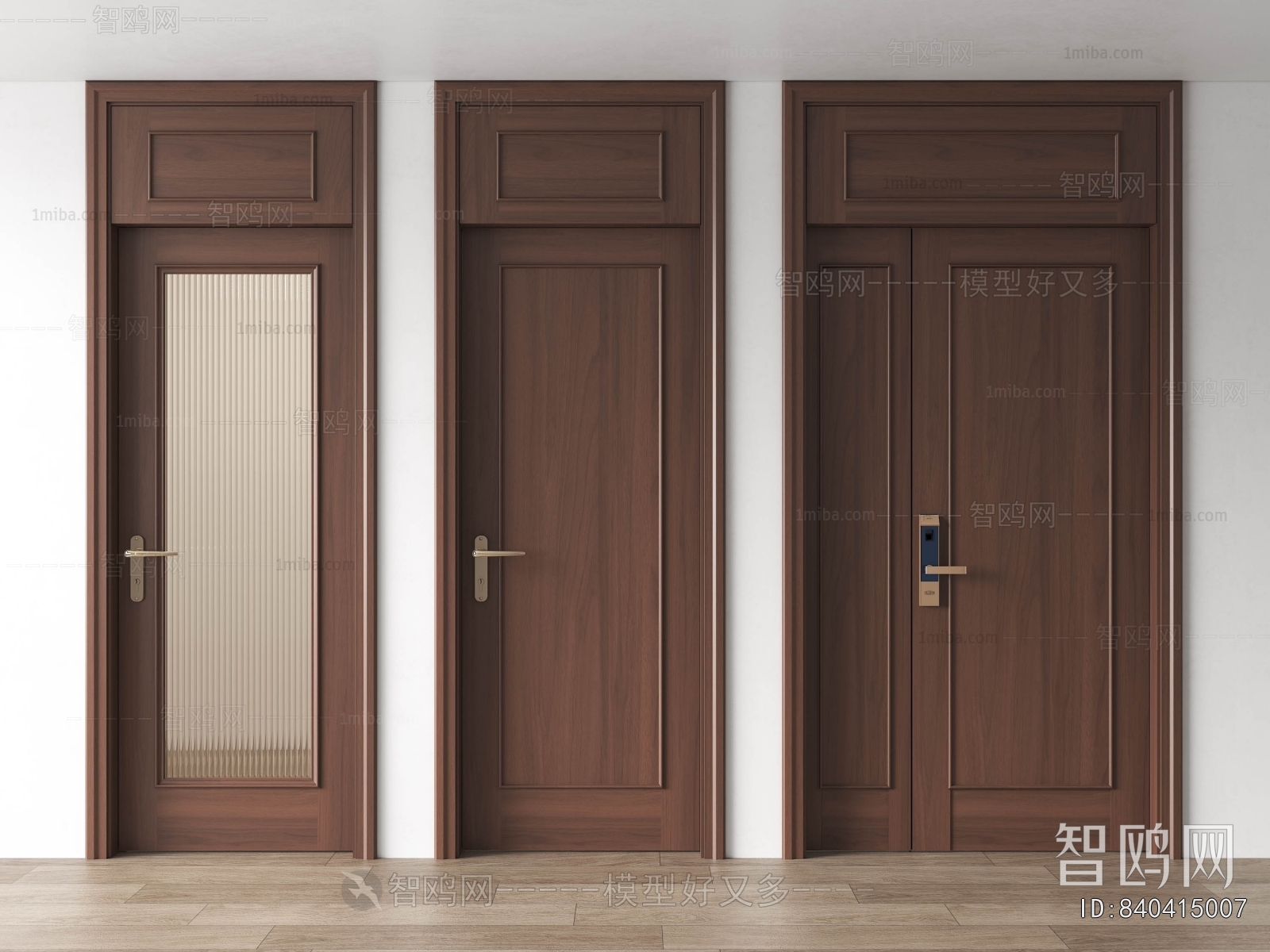 New Chinese Style Solid Wood Door