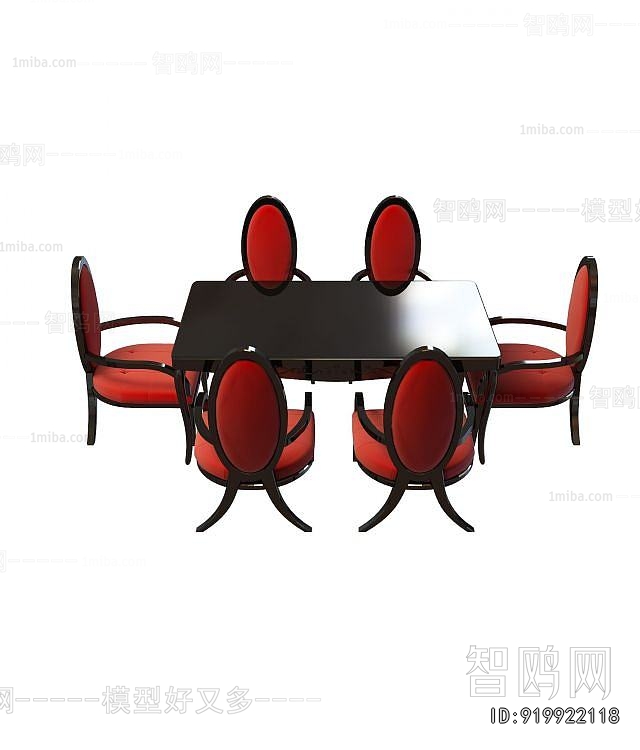 Simple European Style Dining Table And Chairs