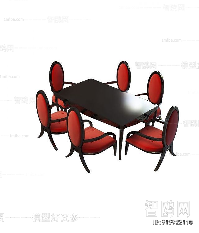 Simple European Style Dining Table And Chairs