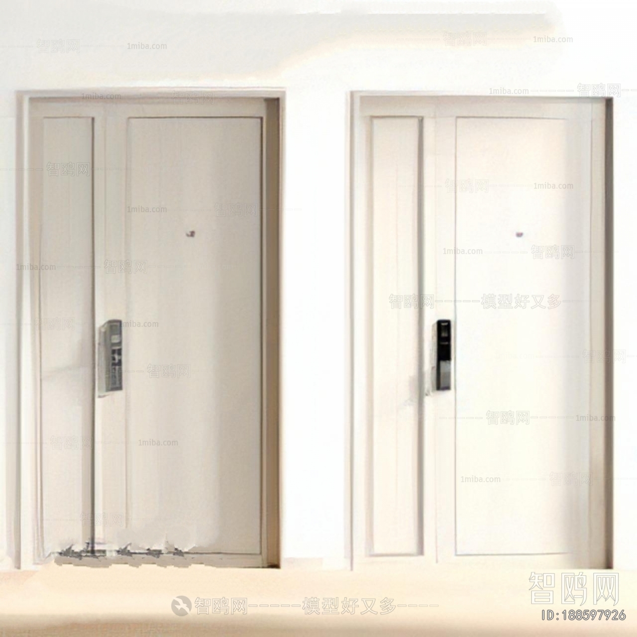 Modern Unequal Double Door