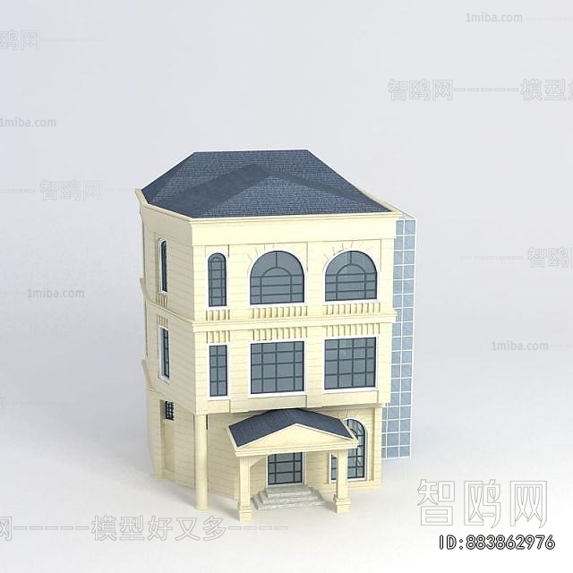 Simple European Style Appearance Of Commercial Building
