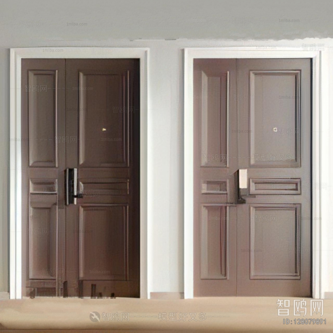 Modern Unequal Double Door