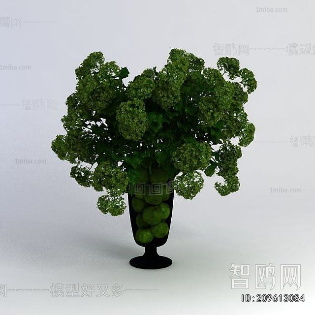 Modern Potted Green Plant