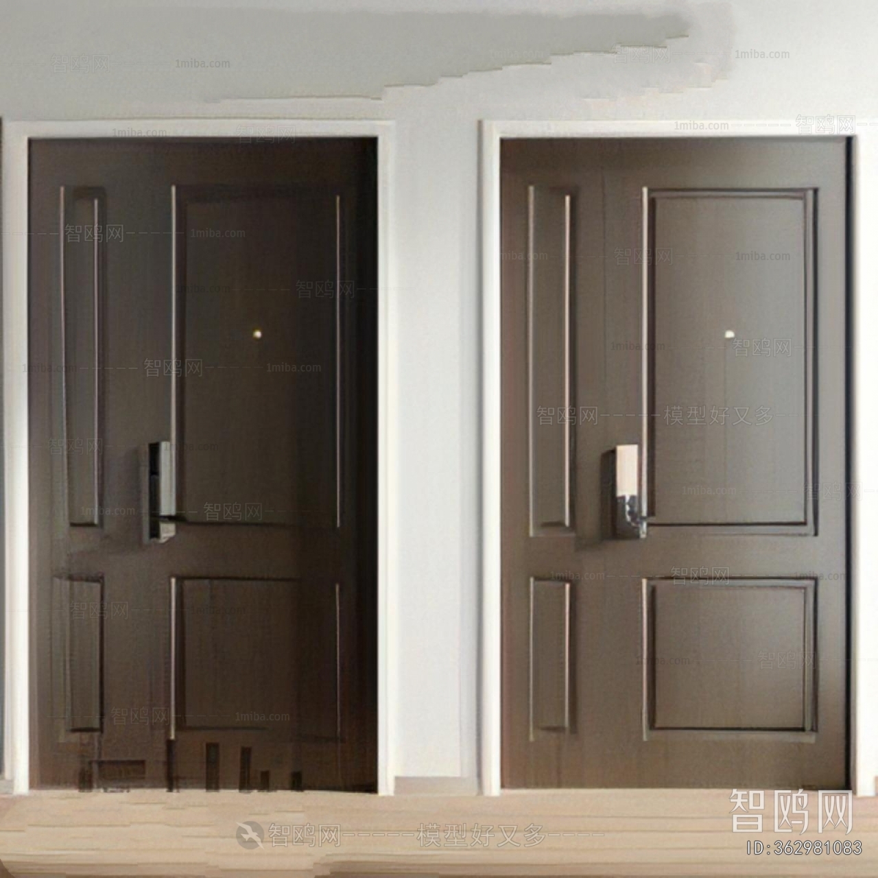 Modern Unequal Double Door