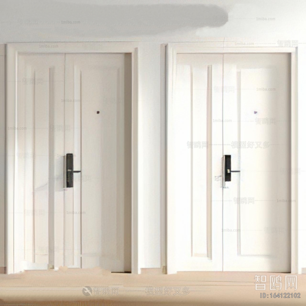 Modern Unequal Double Door